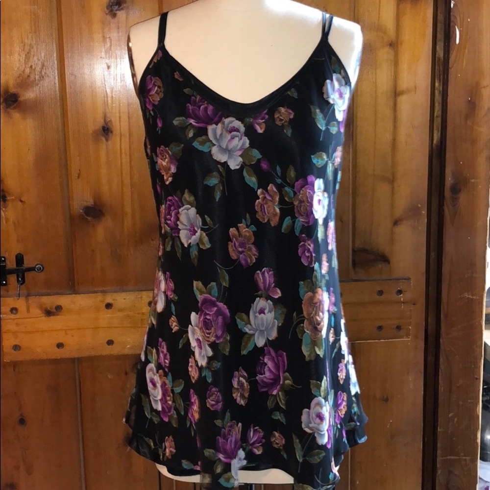 Laura Tyler Vintage Floral Night Gown/Top Size M